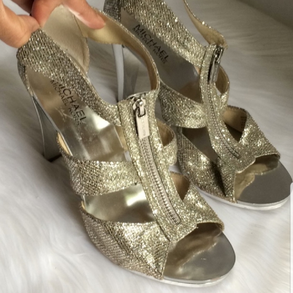 Michael Kors sparkly silver sandals